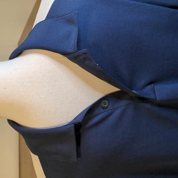 NIKE GOLF DRY FIT NAVY BLUE POLO - Picture 3 of 9